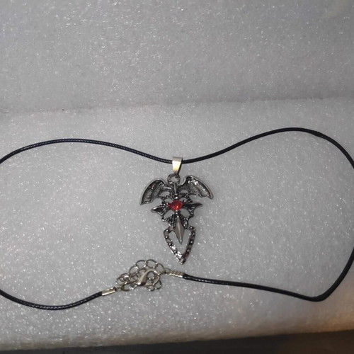 Vampire Diaries Gothic Pendant with Red Crystal like new