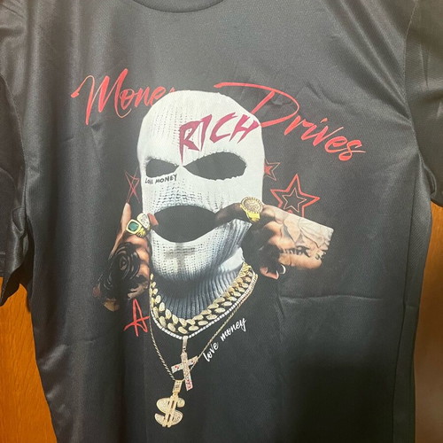 Rich men's t-shirt large athletic fabric new