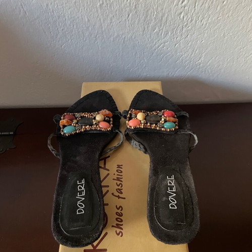 Dovere sandals like new, size 37, black and colorful