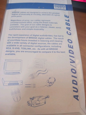 TV video cable 3m new