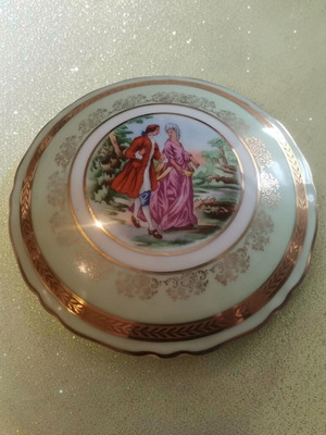 Vintage French Porcelain Jewelry Box B&Fils Vierzon 1950s-60s
