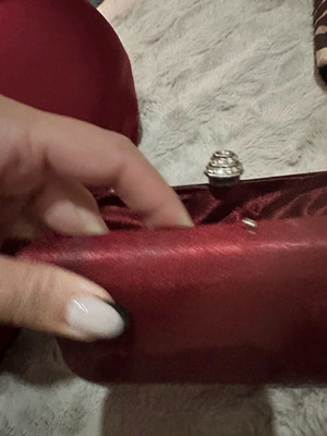 Anna Raxevsky bordó handheld bag with chain