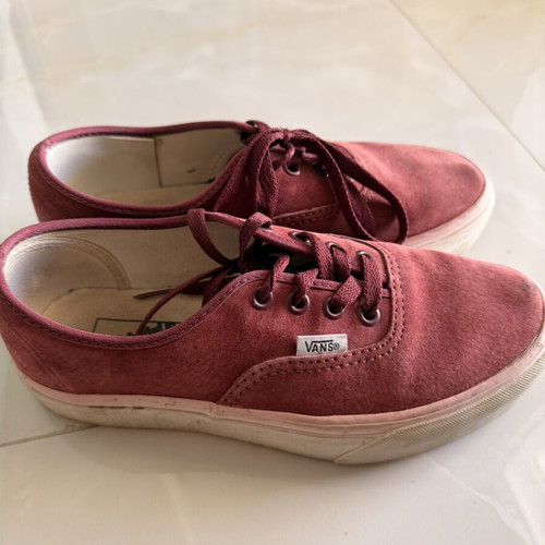 Vans sneakers used, burgundy size 38