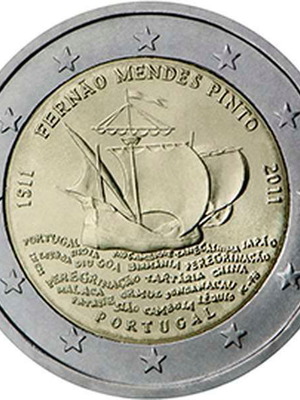 SAC Португалия 2 евро 2011 UNC Пинто нов