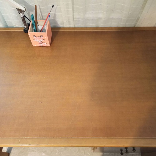 German solid wood desk with 3 drawers used