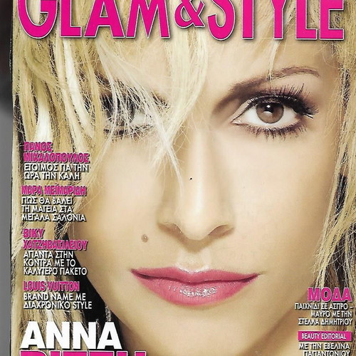 Magazine scraps with Anna used