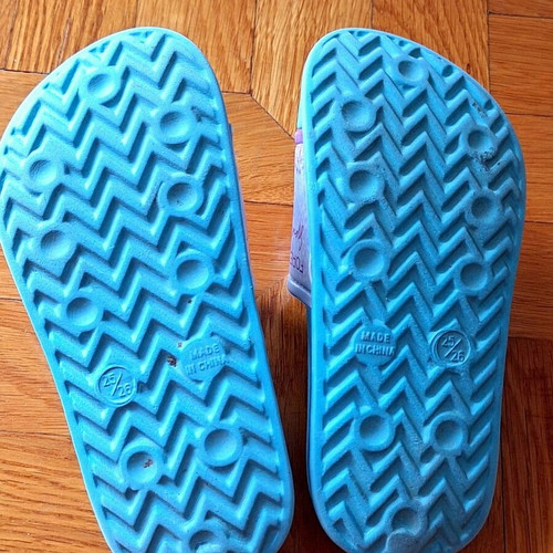 Frozen District children's slippers used, turquoise, size 25-26