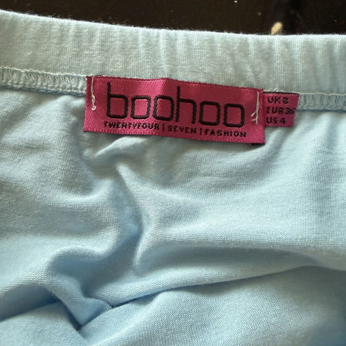Boohoo maxi skirt light blue size S