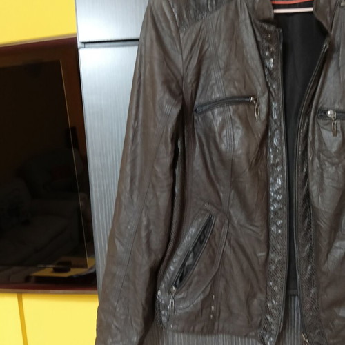 Bonita faux leather jacket size 44 like new, brown