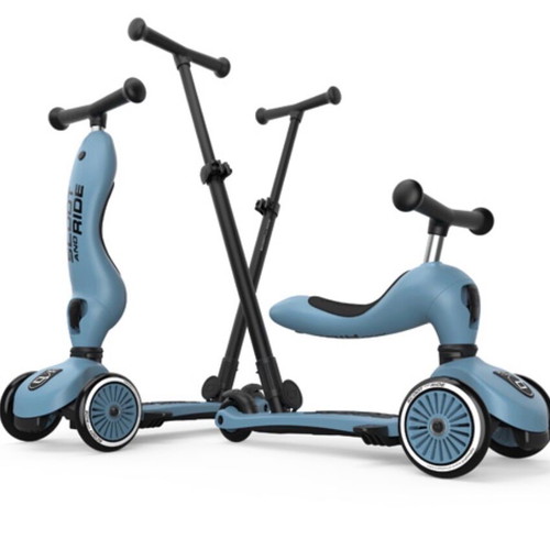Scoot & Ride Highwaykick 1 Push and Go Tricycle with Seat, Blue