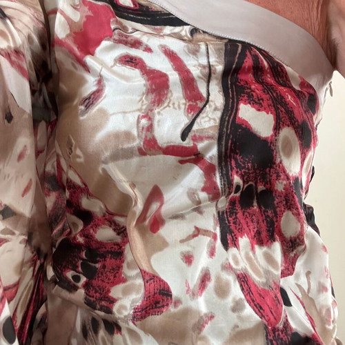 Gabriella Rocha Silk Blouse 100% One Shoulder, Long Sleeve, Like New