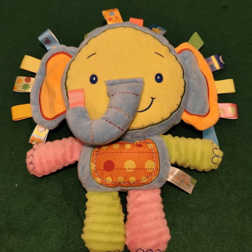 Happy Monkey Elephant Baby Activity Plush Toy, like new