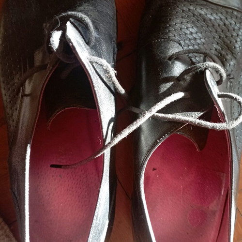 Men's leather scarponi shoes used, size 42, black