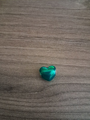 Pandora heart charm with green enamel, like new