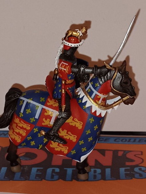 Metal mounted knight figure Frontline Altaya Black Prince XIV like new