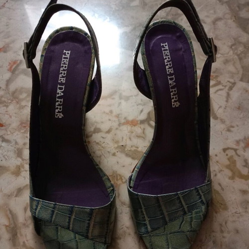 Pierre Darrè blue leather sandals size 37 like new