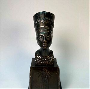 Vintage μεταλλική προτομή Νεφερτίτης-Αιγυπτιακή Θεά 16x7x6