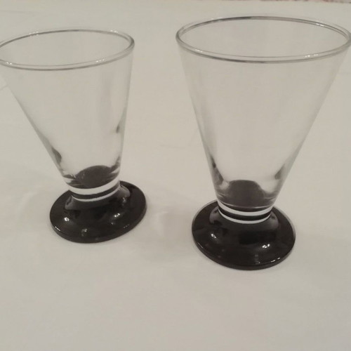 German tableware set 168 pieces new ecru with black stripes