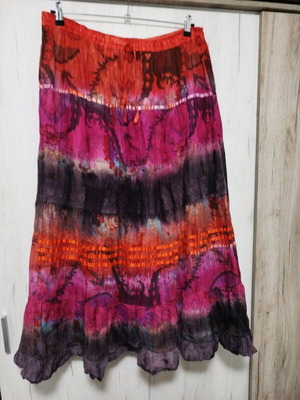 Aristoteli Bitsiani long cotton skirt with patchwork elements like new