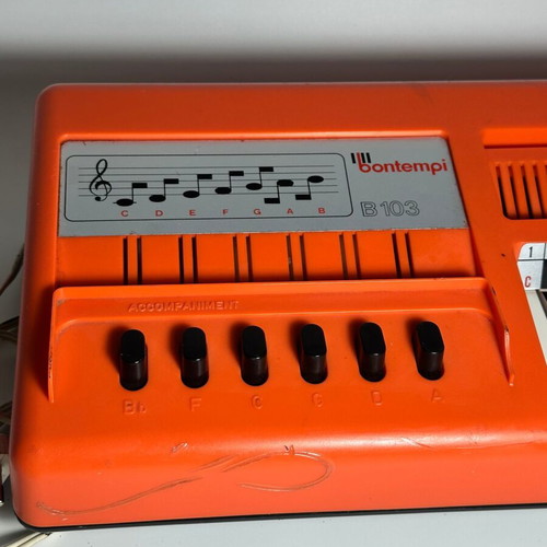 Vintage Bontempi B103 electric organ used, retro Italian design