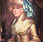 Unsigned Victorian Lady painting on canvas with frame new