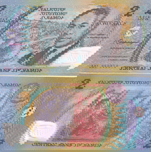 ΣΑΜΟΑ - 2 Tala 1990 - Polymer - Commemorative - UNC -
