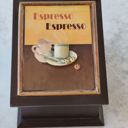 Wooden coffee box new with cup paintings traditional style