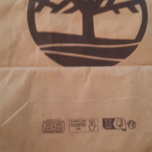 Timberland paper bag beige brown 45x27 new