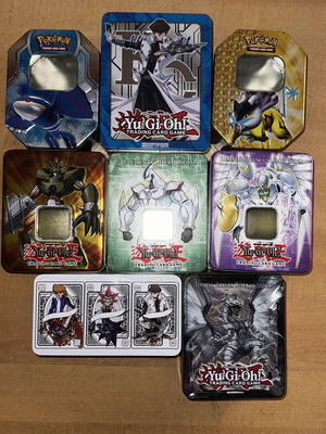 Yu-Gi-Oh and Pokémon tins used, single or pack of 2, 4, 8