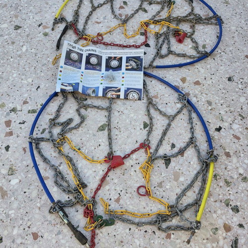 Car chains used, good condition, worn once