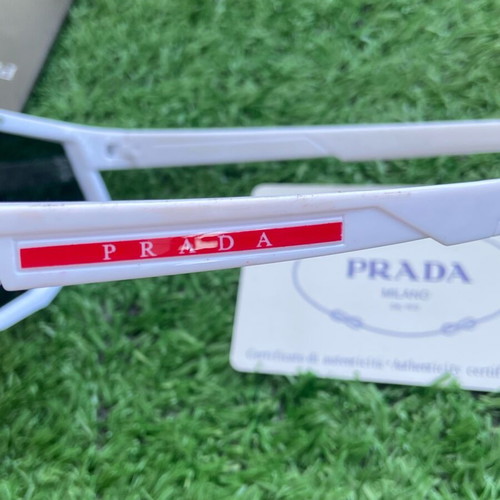 Prada Linea Rossa sunglasses white and black, new