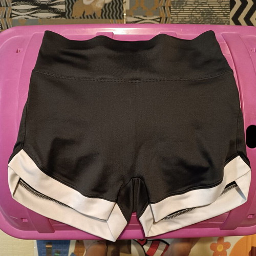 Shein women's athletic shorts size M like new, black with white trim