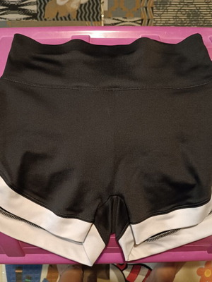Shein women's athletic shorts size M like new, black with white trim