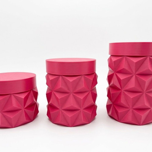Modern geometric storage boxes set of 3 pieces