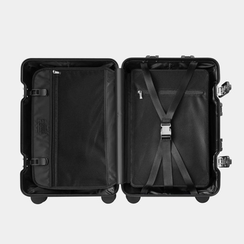 MVST Aluminum Suitcase used, premium travel luggage
