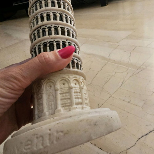 Pisa Tower like new, decorative lamp holder with cable