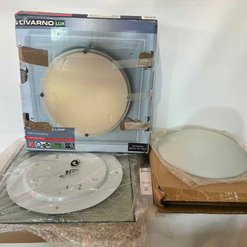 Livarno Lux ceiling and wall light with glass dome 43x43x14 new in box