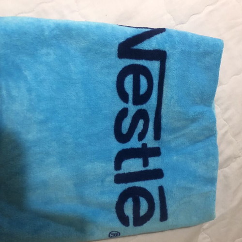 Nestle Vintage baby fleece blanket like new, blue