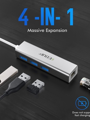 EDUP EP-9801 προσαρμογέας LAN Type-C με 3 θύρες USB 3.0 κατόπιν παραγγελίας