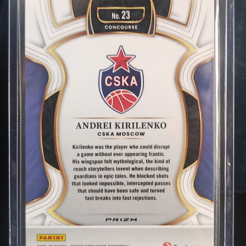2025-26 Panini Select Euroleague Andrei Kirilenko Zebra card like new