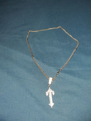 Trapstar chain like new, shiny white and grey