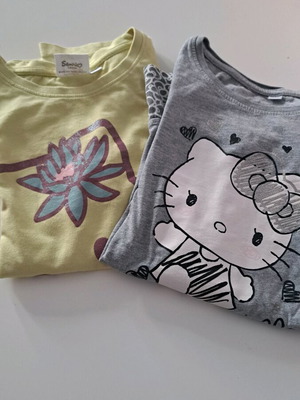 Hello Kitty blouses used, 2 pieces, grey and yellow
