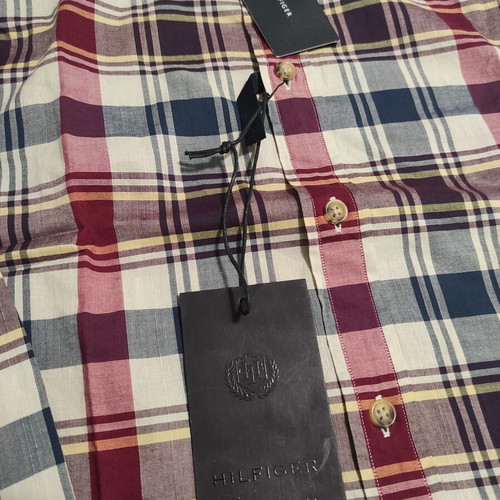 Tommy Hilfiger long-sleeve shirt XL new, blue-white-red