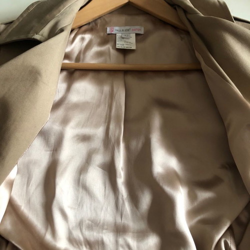 Paul & Joe Sister cotton gabardine coat used, beige size 42