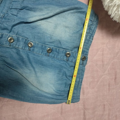 Denim strapless dress used, size M, blue