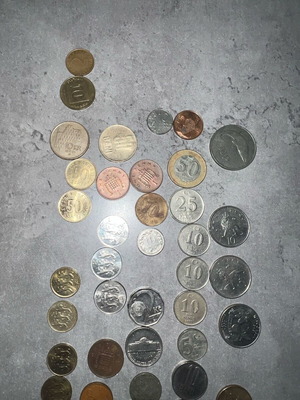 Various old coins used from different countries