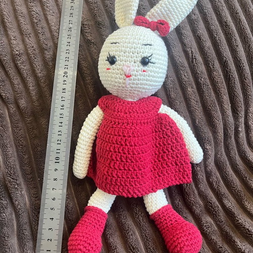 Handmade knitted bunny toy new