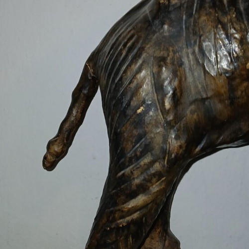 Elephant decorative large used 47x43cm with ear tear