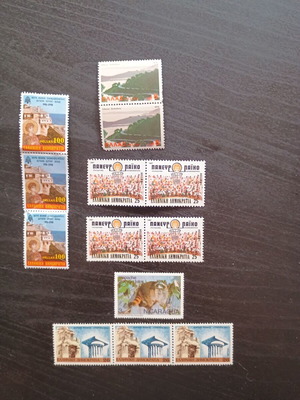 Greek stamps and postal stamps, 13 unsealed pieces