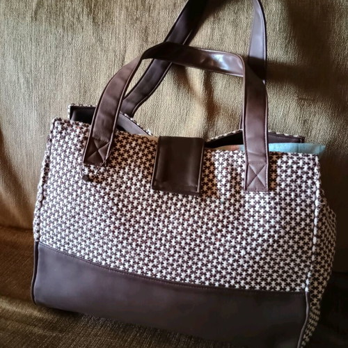 Shoulder bag new, beige and brown